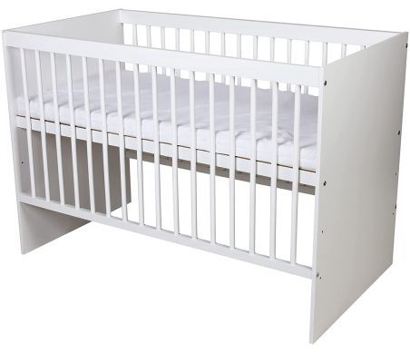 KMbaby Babybett TANY Weiß 120 x 60 cm